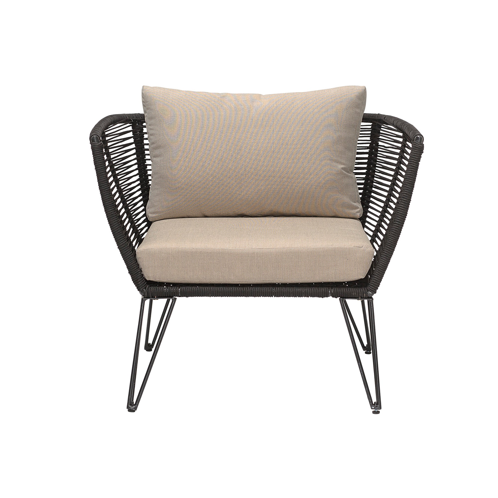 Mundo loungestol (2-pk), svart, metall