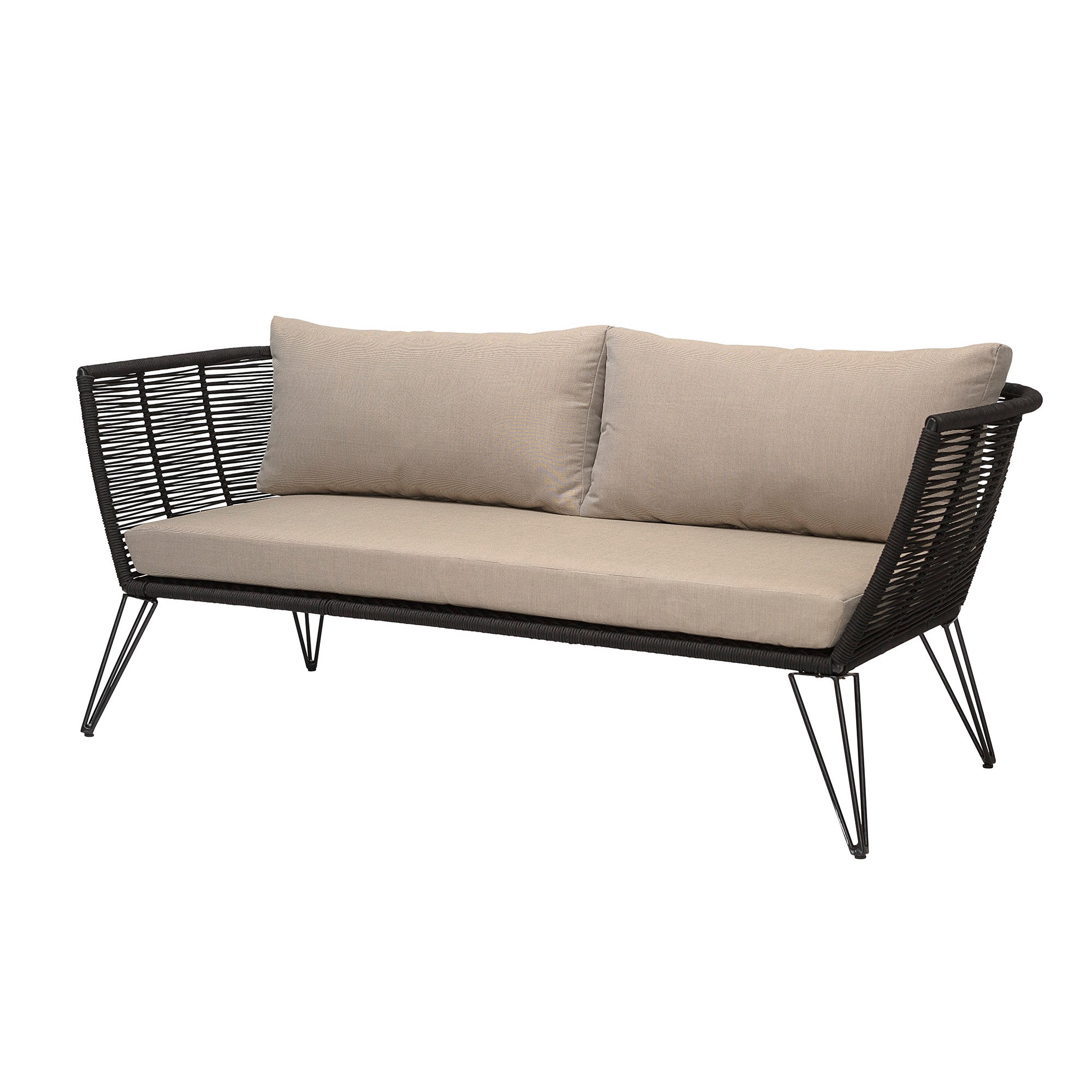 Mundo-sofa, svart, metall