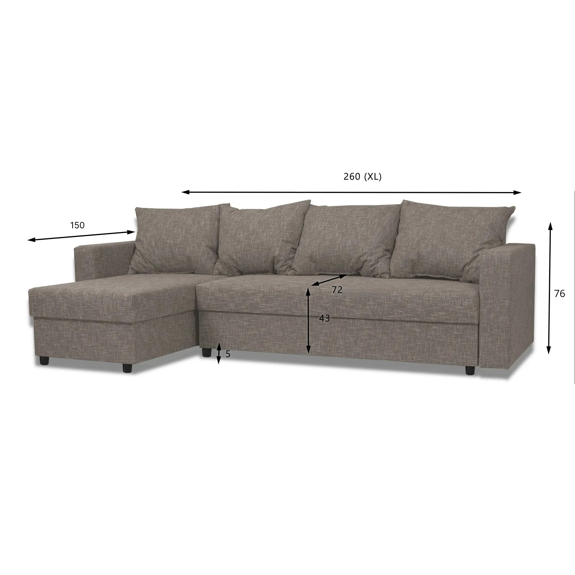 Lugan XL Sovesofa med sjeselong