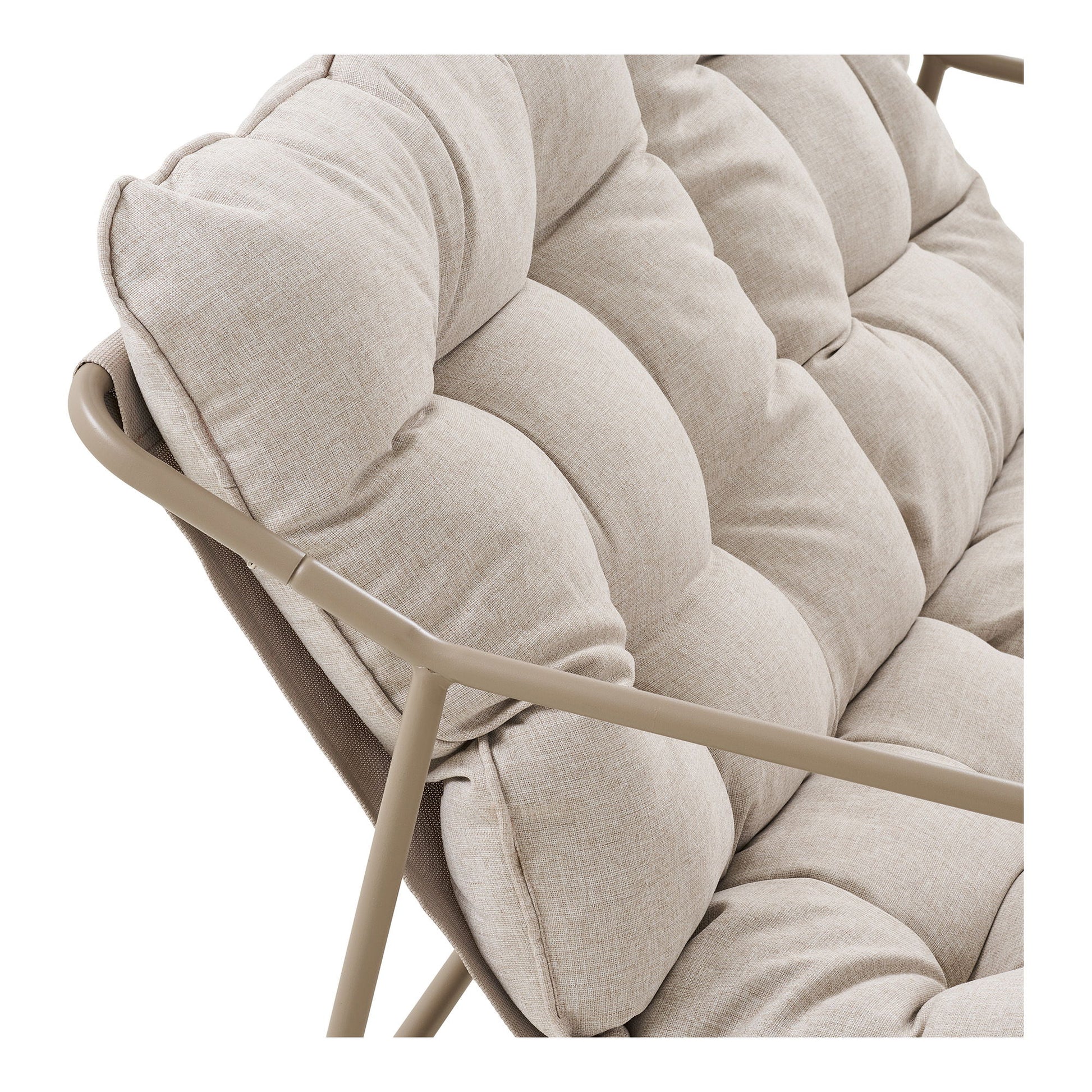 Nilo Lounge Set, steel, sand, incl. cushions