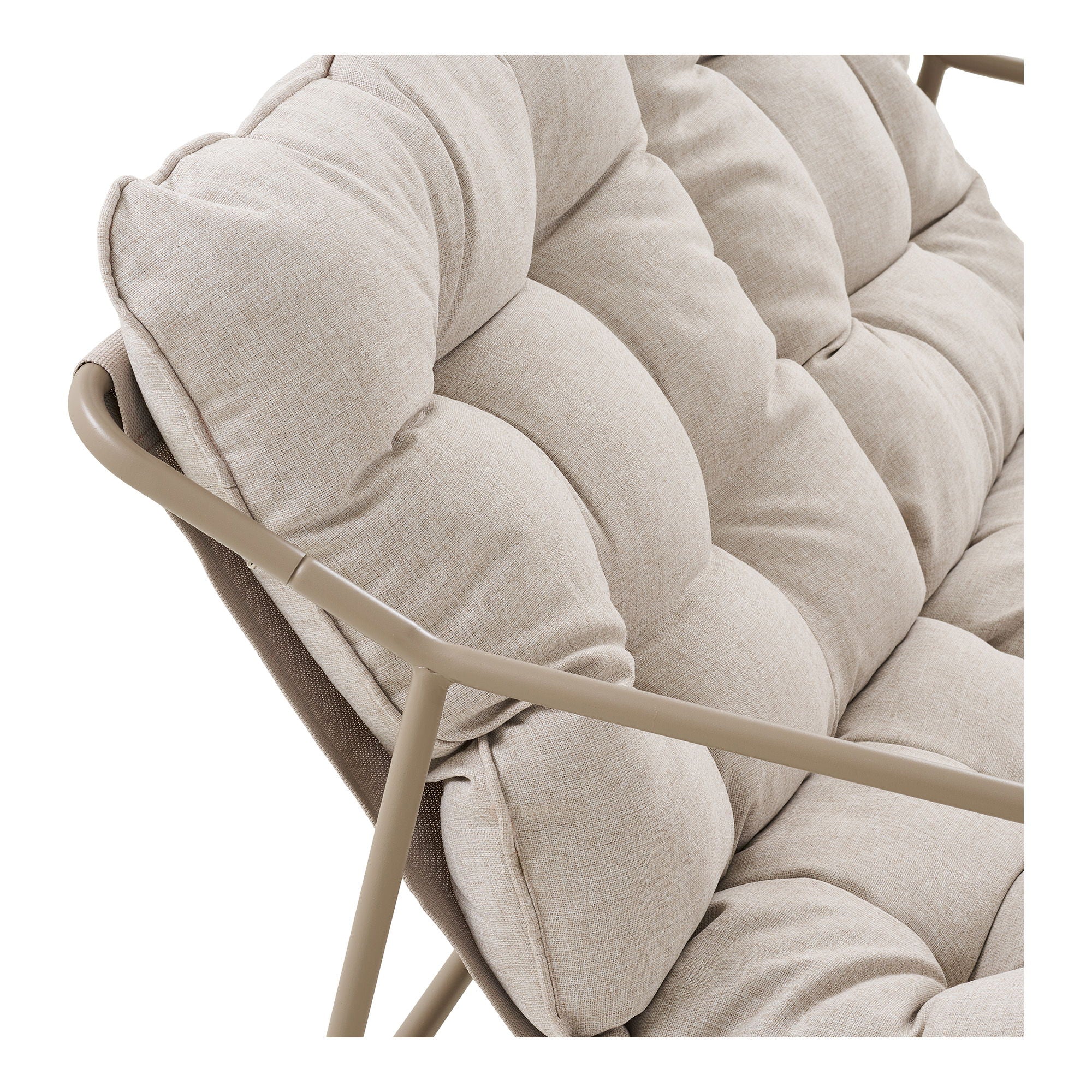 Nilo Lounge Set, steel, sand, incl. cushions