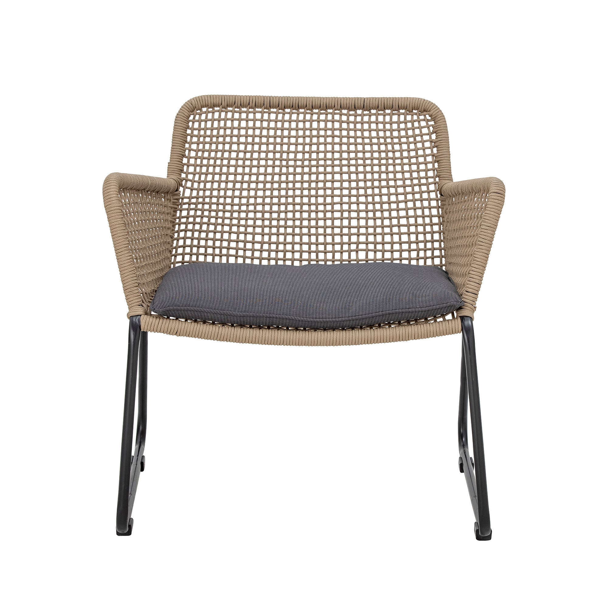 Mundo loungestol – brun, metall
