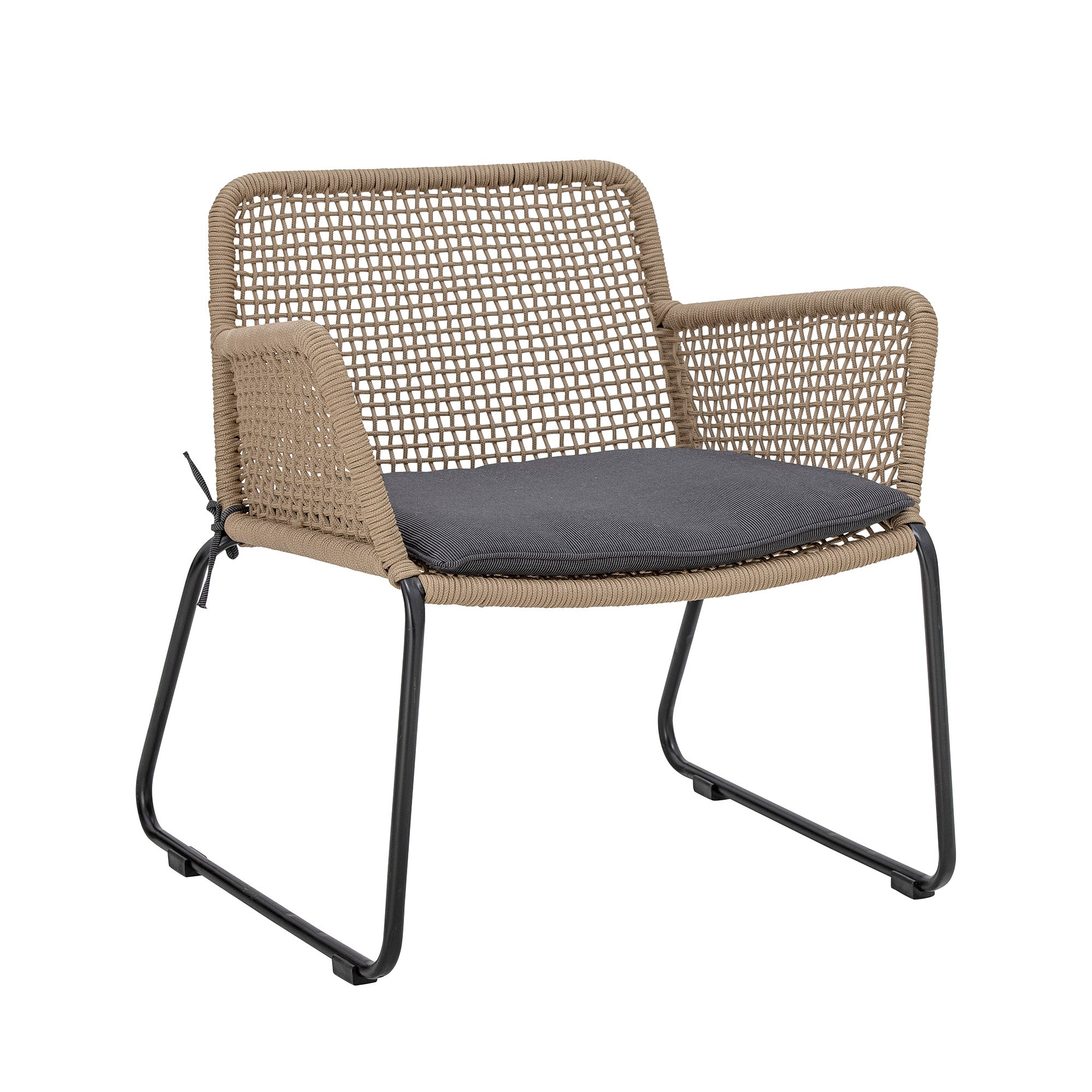 Mundo loungestol – brun, metall