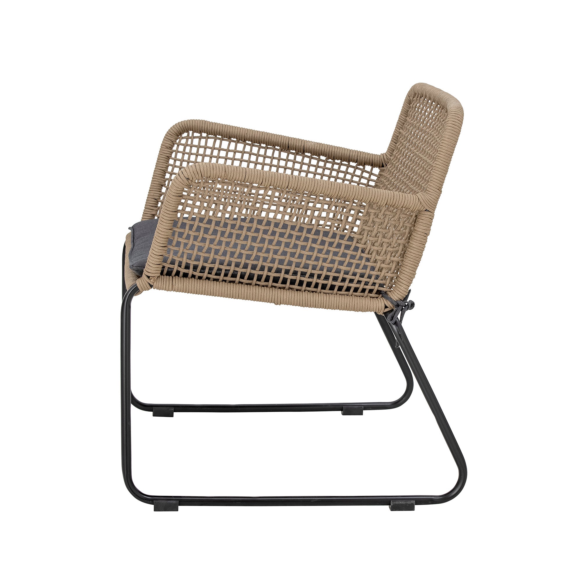 Mundo loungestol – brun, metall