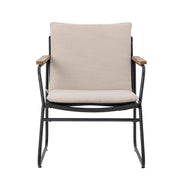 Hampton Lounge Chair (2-pk), svart, metall