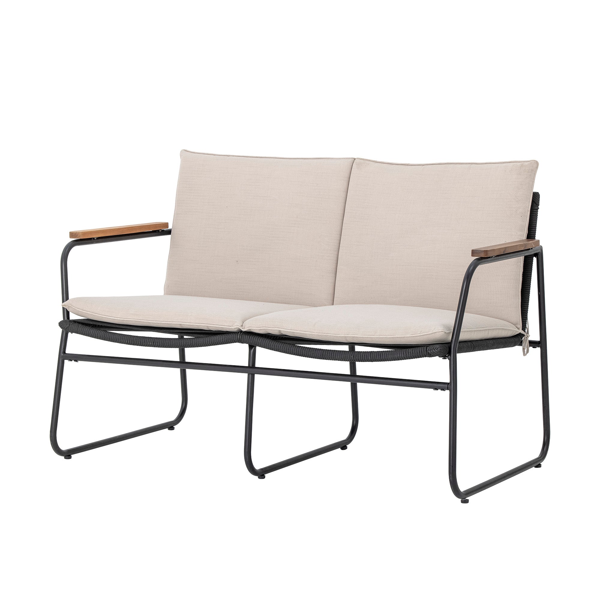 Hampton Sofa, Svart, Metall