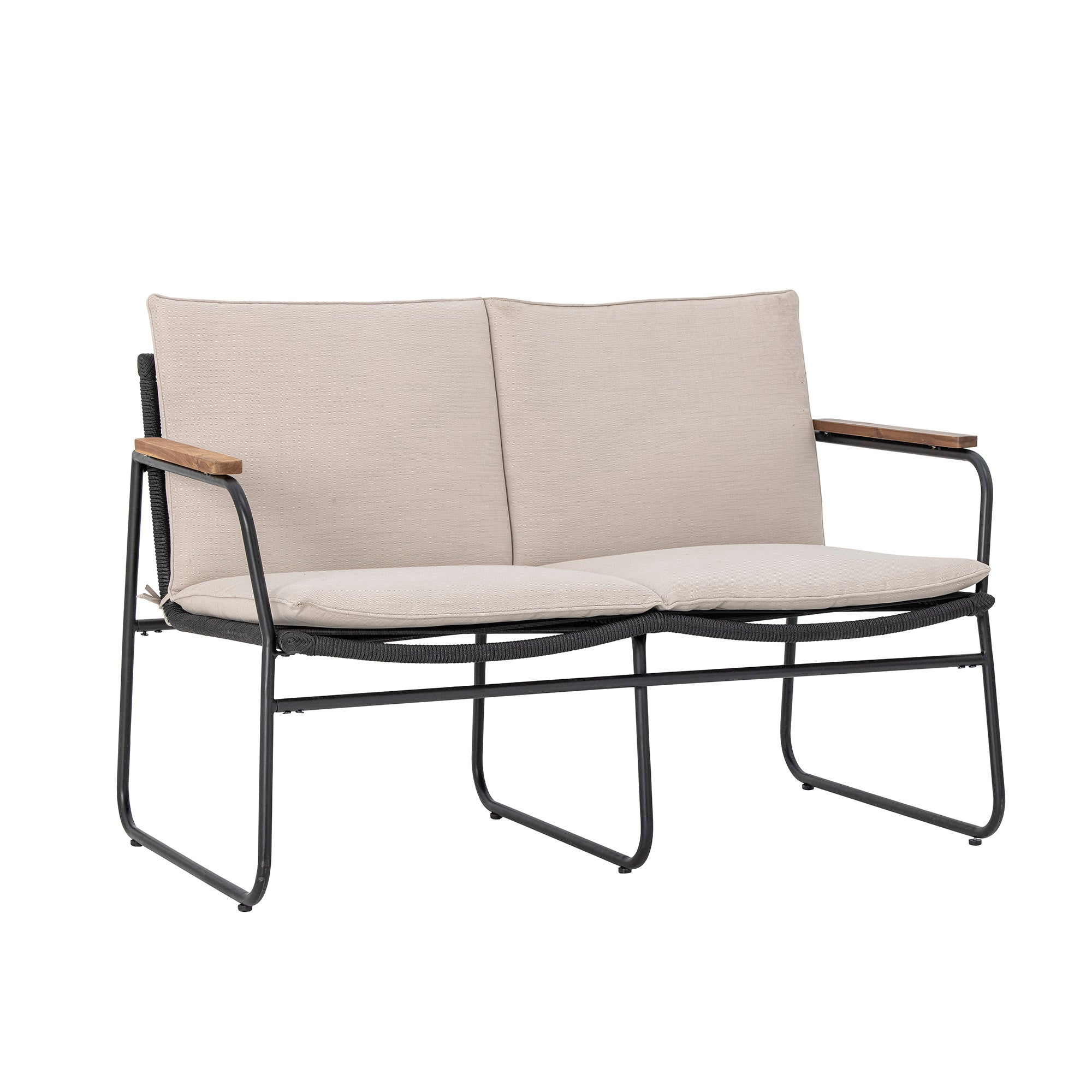 Hampton Sofa, Svart, Metall