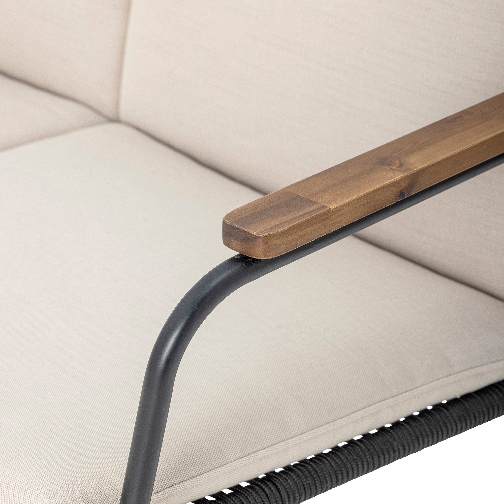 Hampton Sofa, Svart, Metall