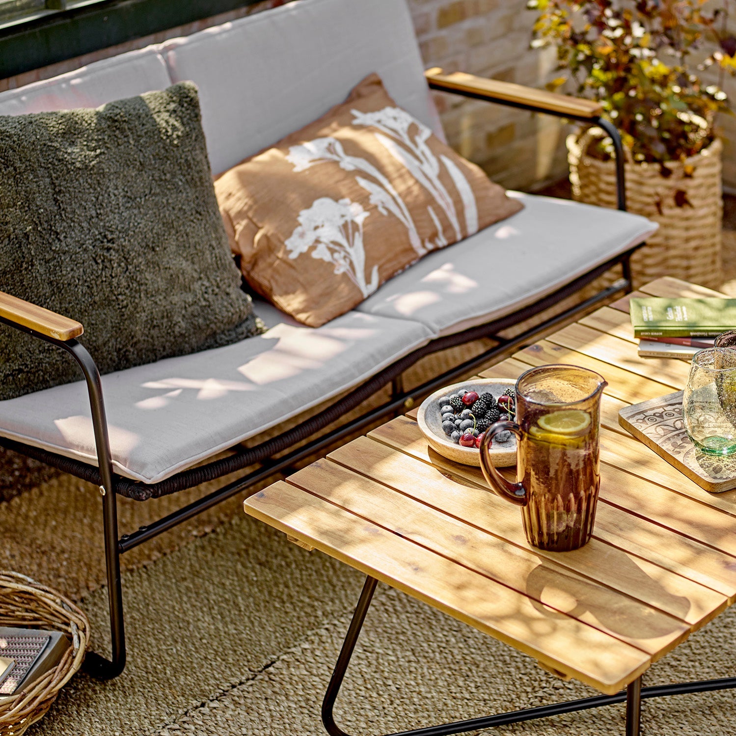 Hampton Sofa, Svart, Metall