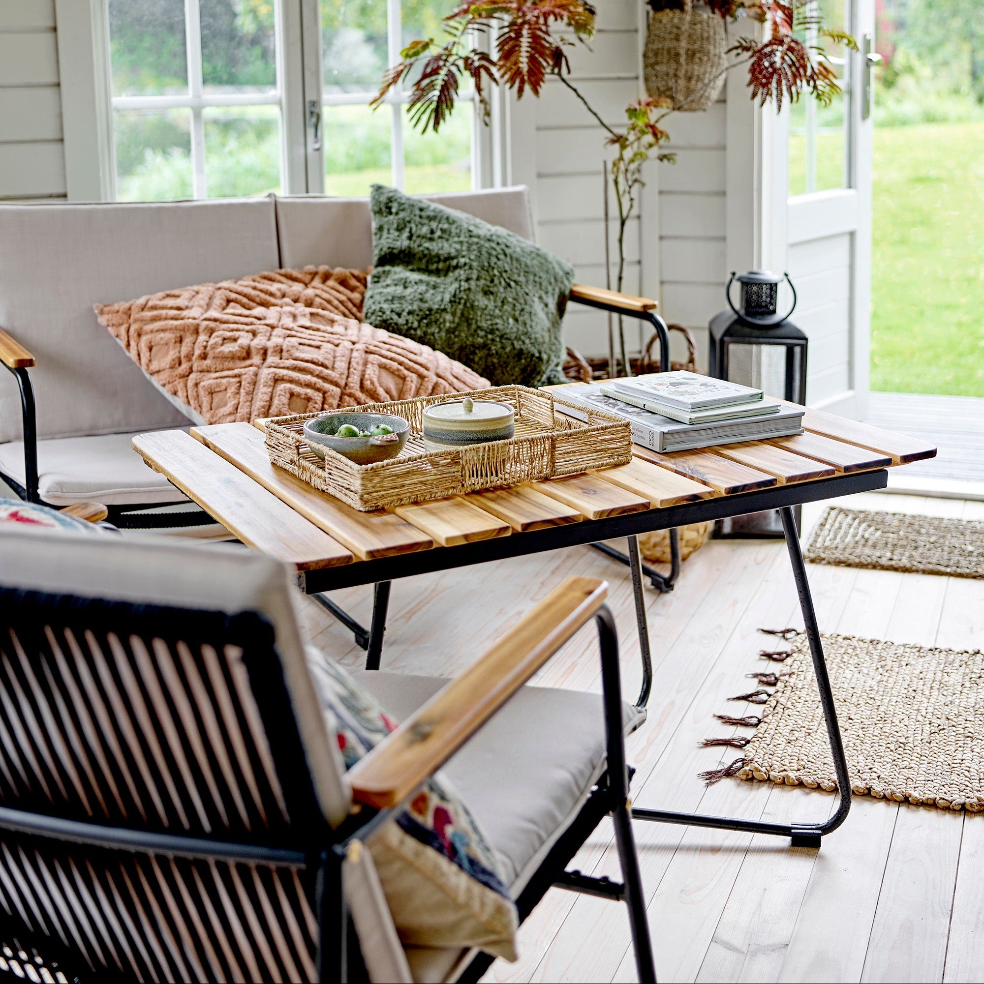 Hampton Sofa, Svart, Metall