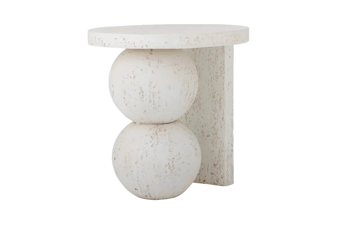 Tally Sidebord – Travertin Look Hvit