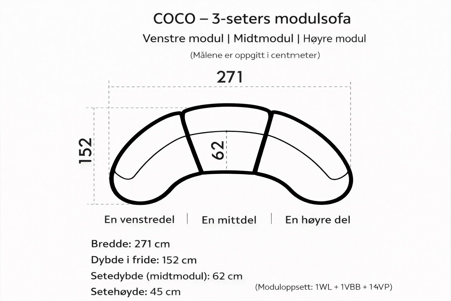 COCO – 3-seters sofa