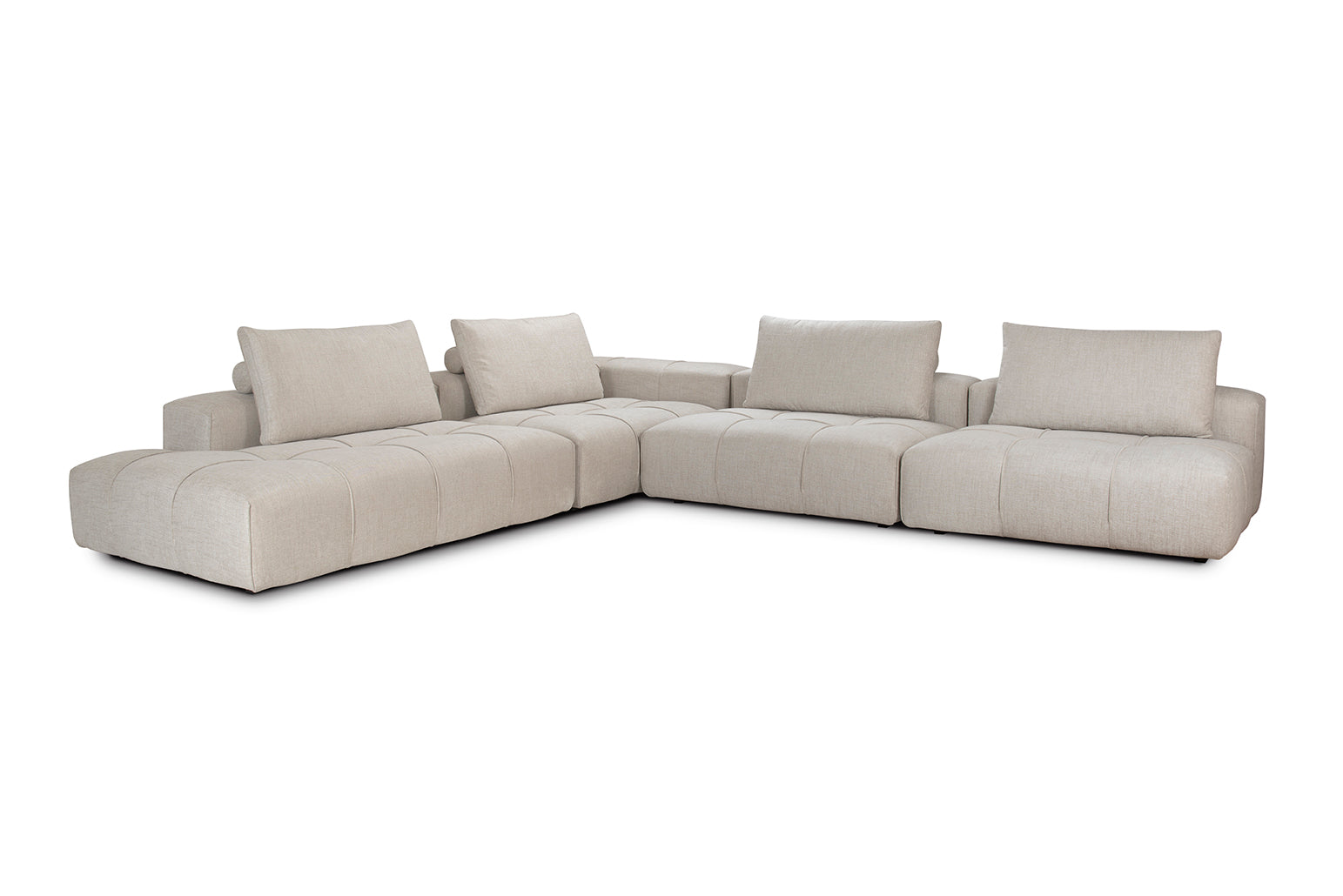 Lanube modulsofa L-form med sidebord