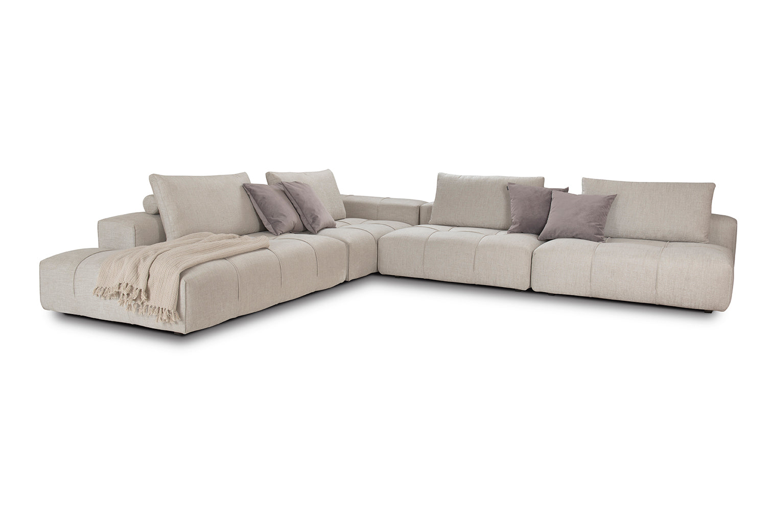 Lanube modulsofa L-form med sidebord