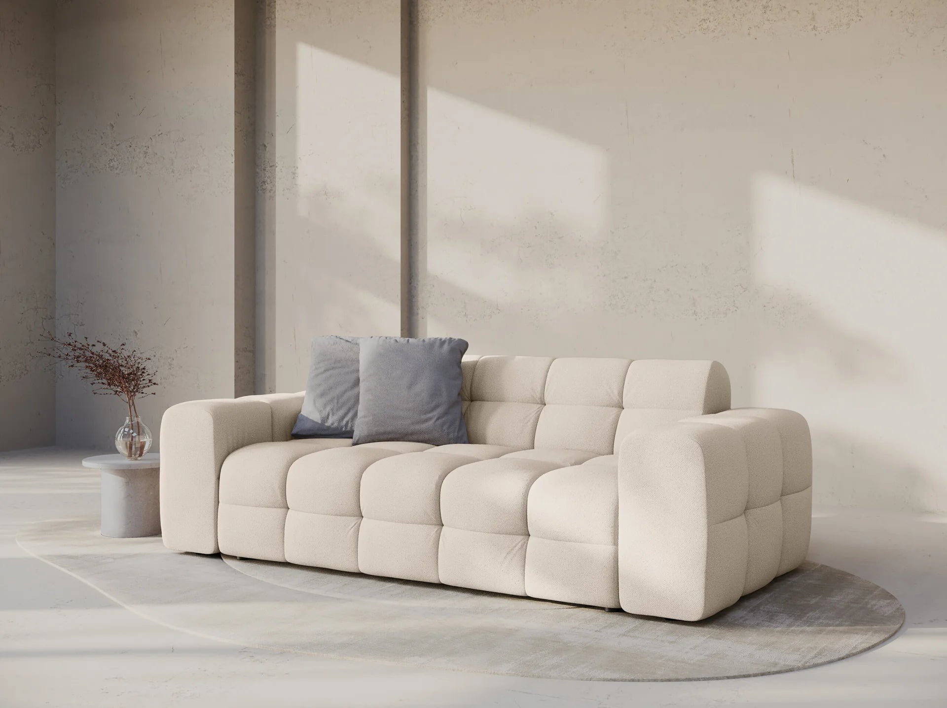 Kendal 3-seter sofa i Strukturert stoff