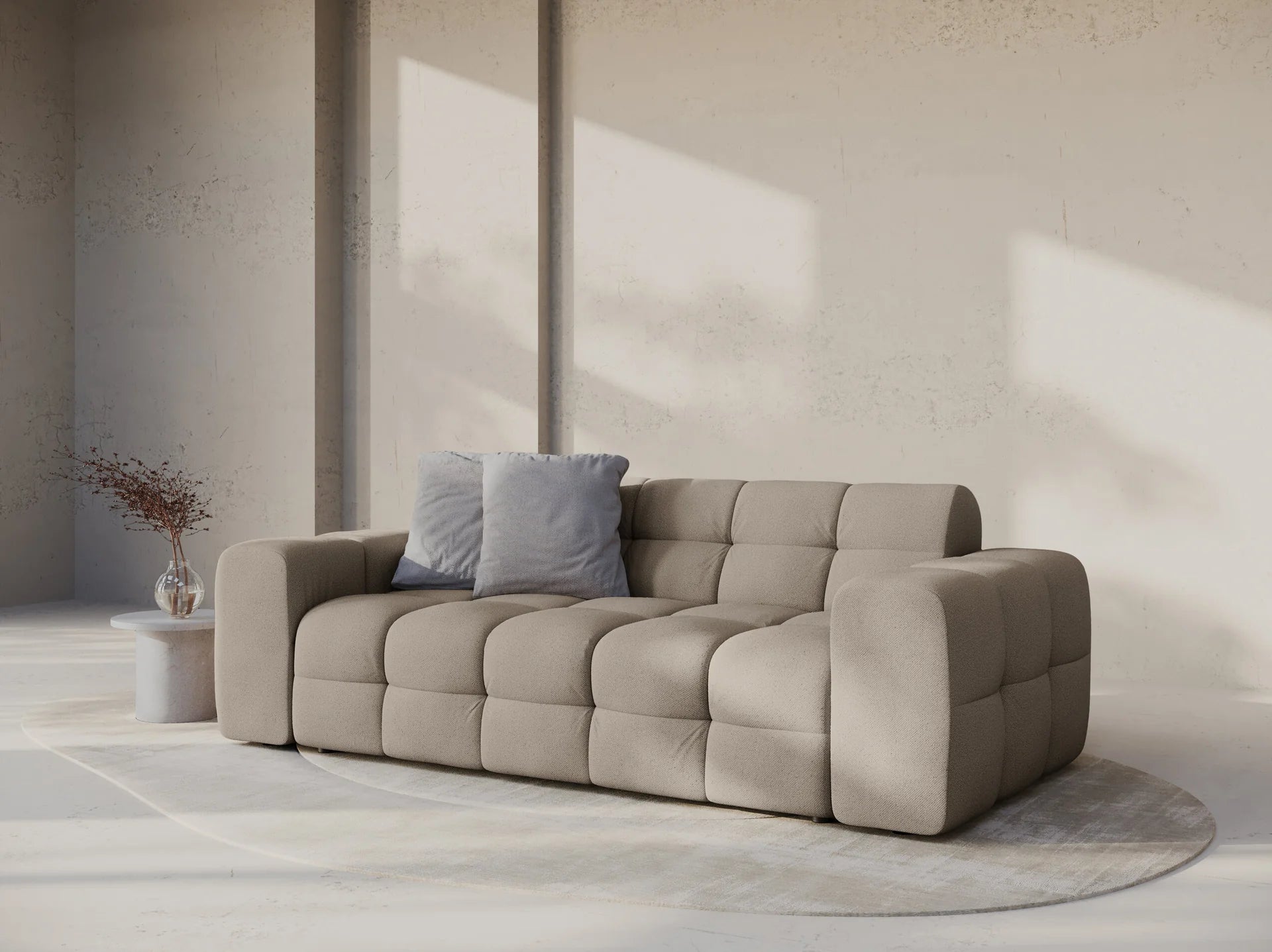 Kendal 3-seter sofa i Strukturert stoff