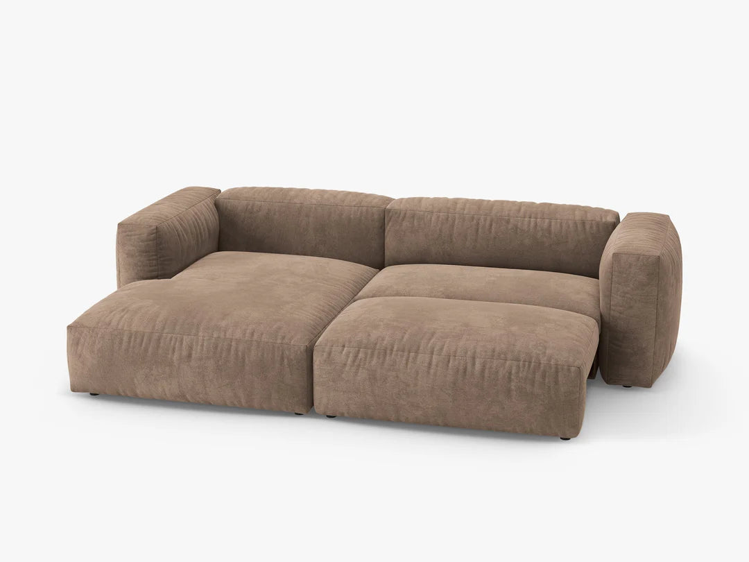 Martina hjørnesofa med sovefunksjon i fløyel