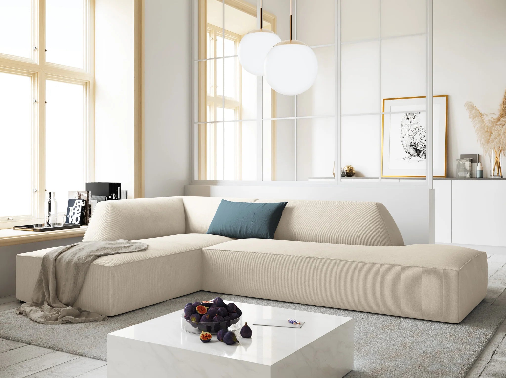 Ruby hjørnesofa – kordfløyel