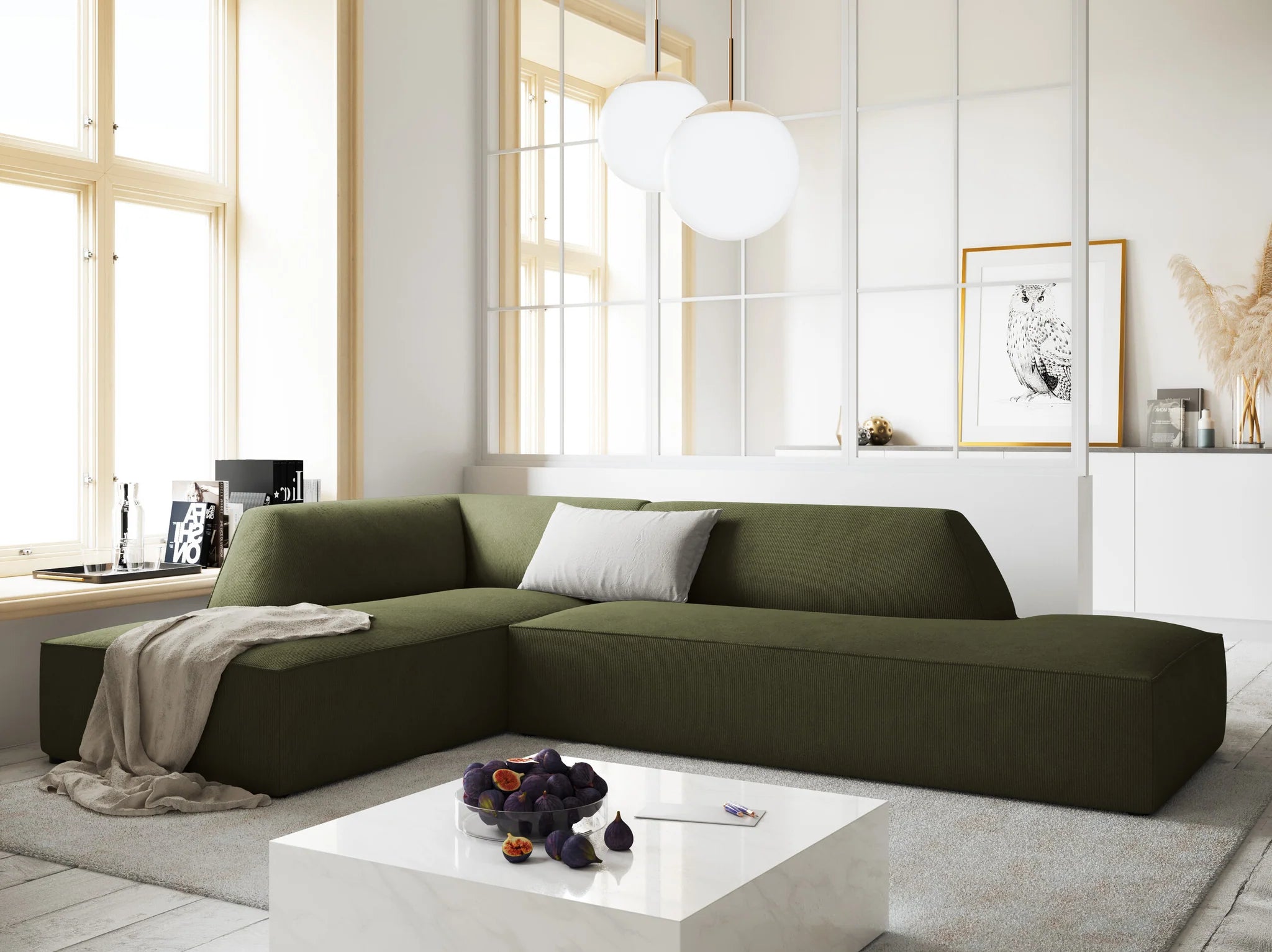 Ruby hjørnesofa – kordfløyel