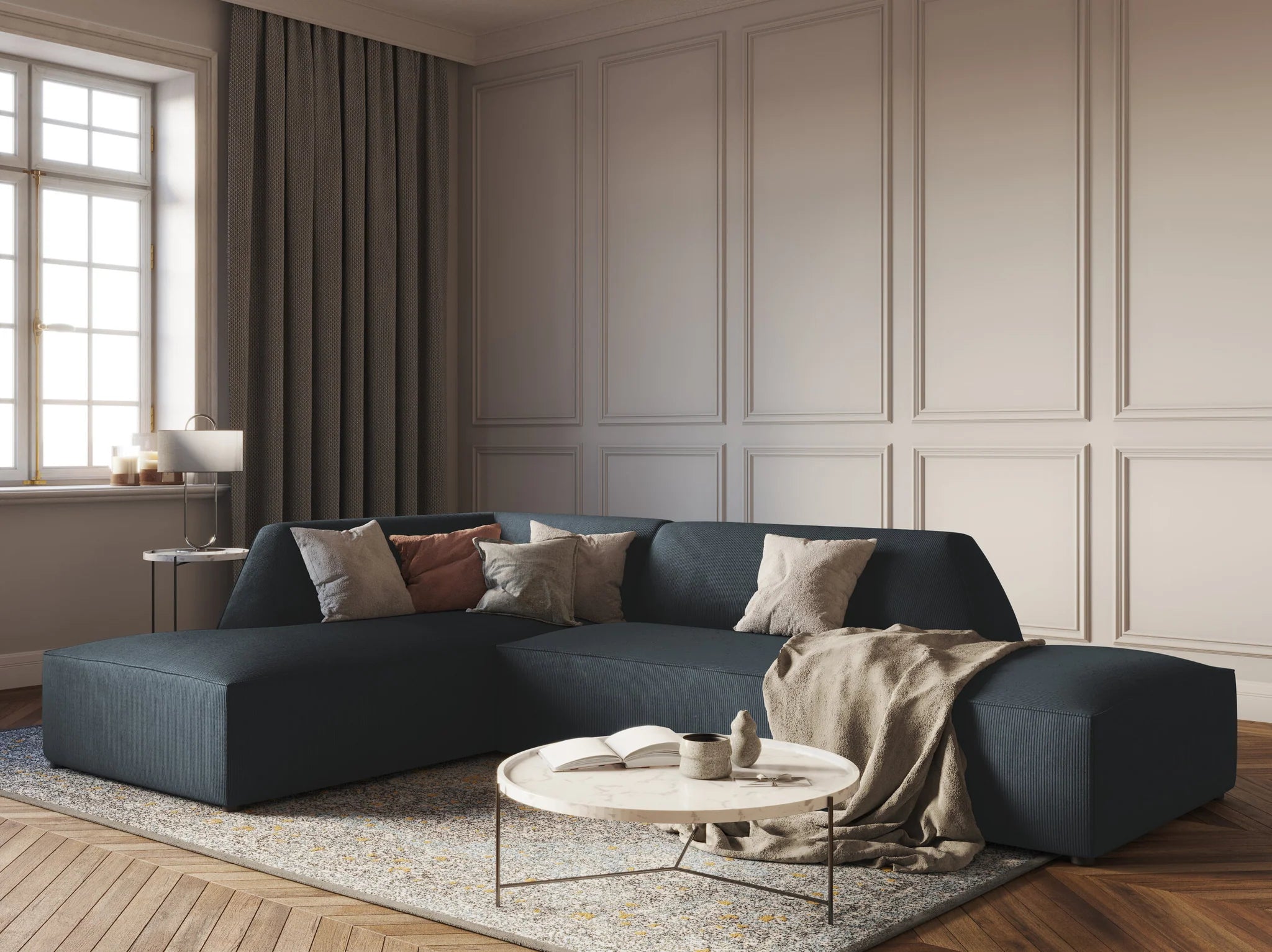 Ruby hjørnesofa – kordfløyel