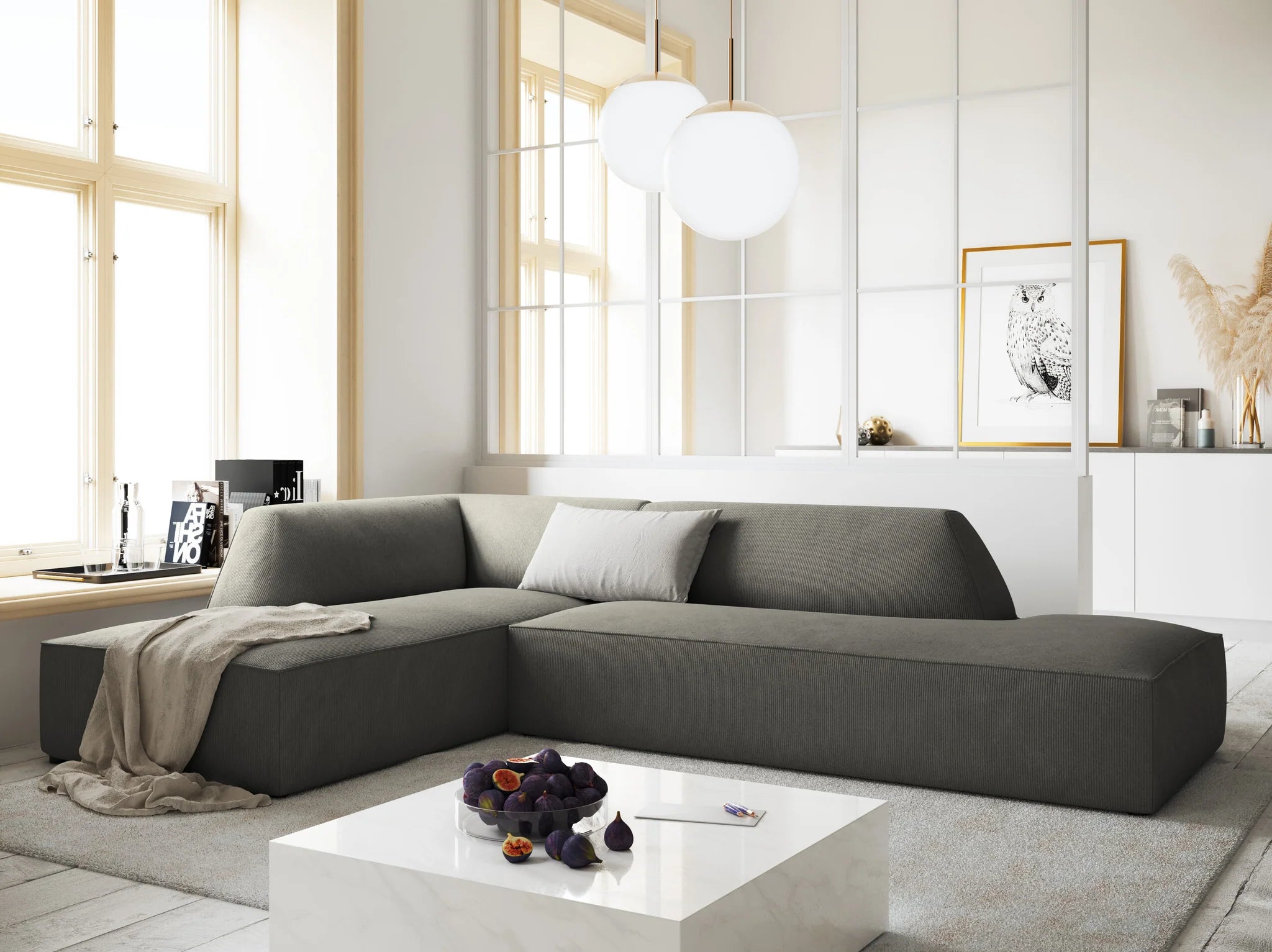 Ruby hjørnesofa – kordfløyel