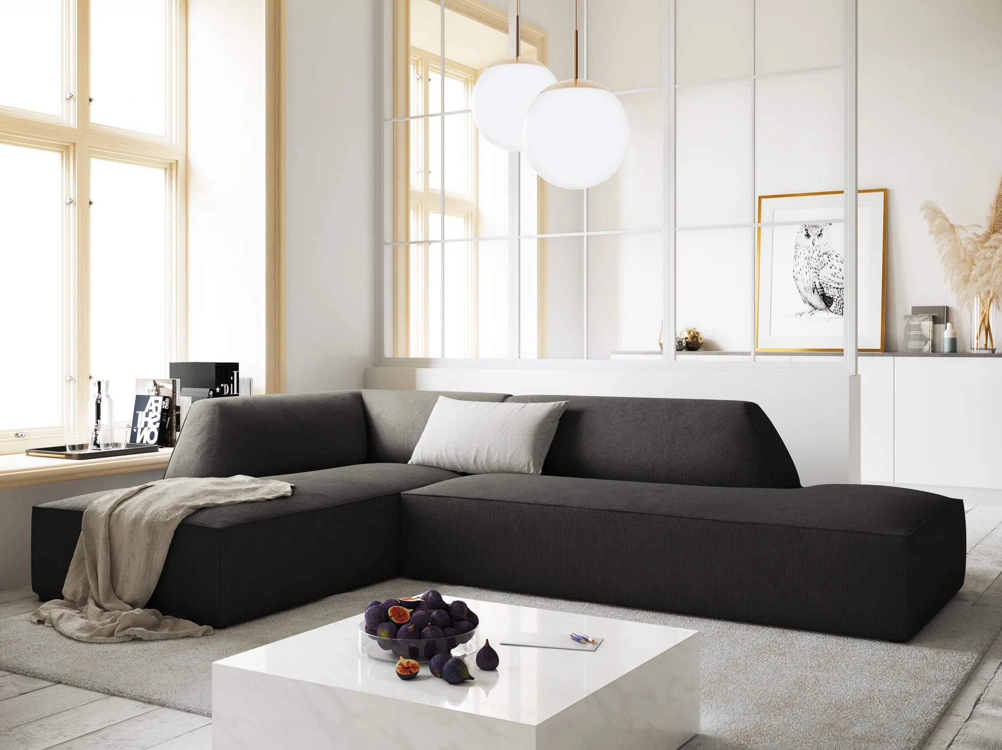 Ruby hjørnesofa – kordfløyel