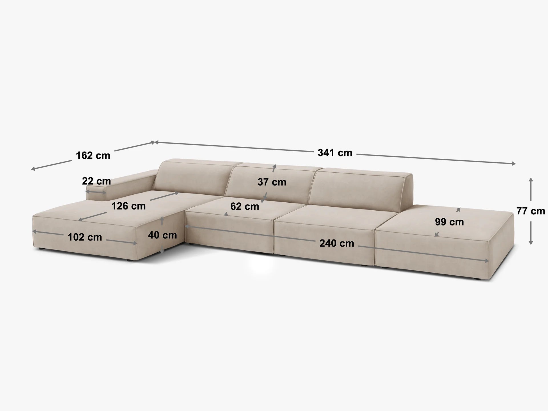 Jodie hjørnesofa