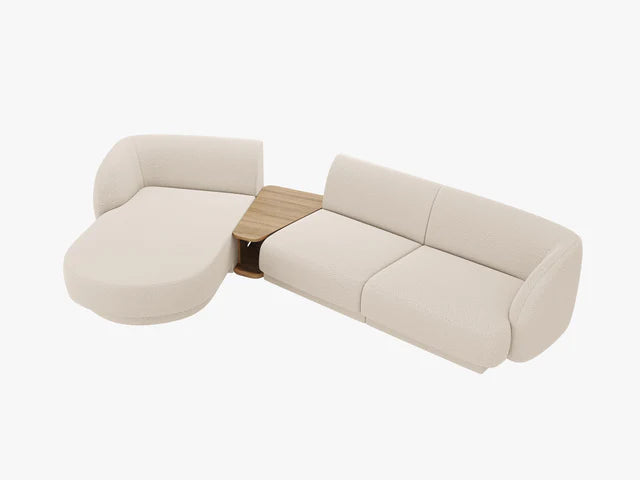 Miley modulsofa med sjeselong og integrert bord