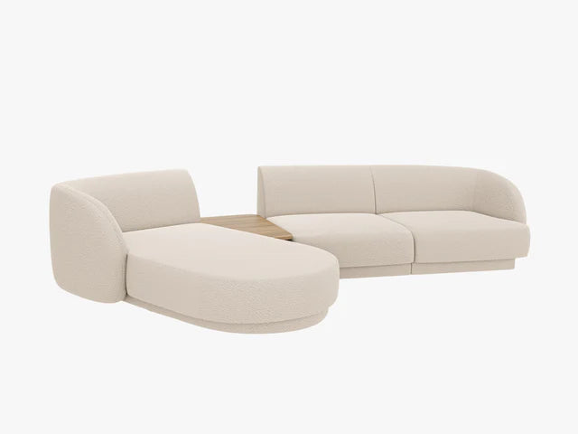 Miley modulsofa med sjeselong og integrert bord