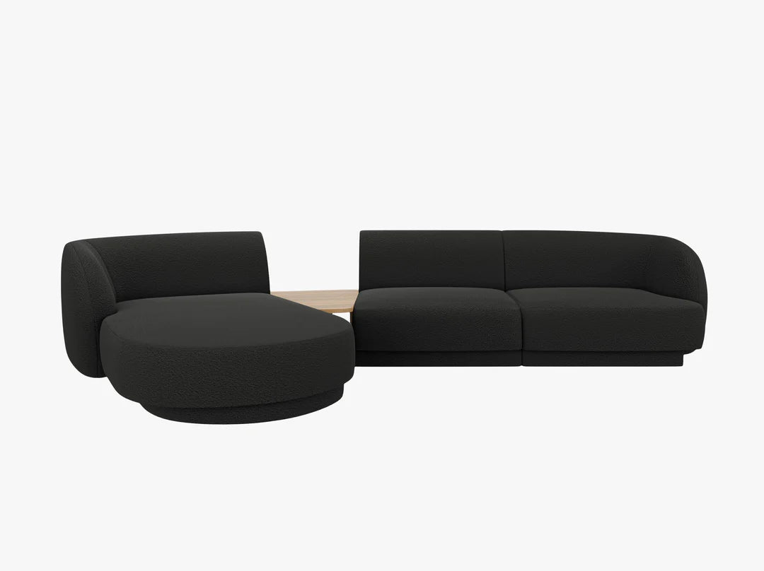 Miley modulsofa med sjeselong og integrert bord
