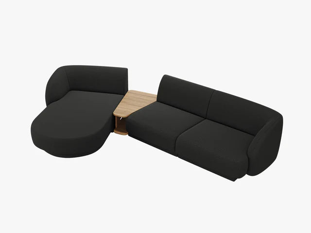 Miley modulsofa med sjeselong og integrert bord