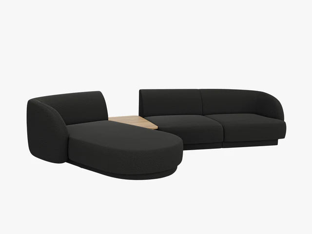 Miley modulsofa med sjeselong og integrert bord