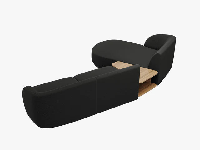 Miley modulsofa med sjeselong og integrert bord