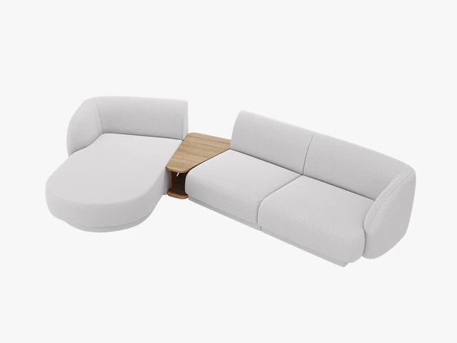 Miley modulsofa med sjeselong og integrert bord
