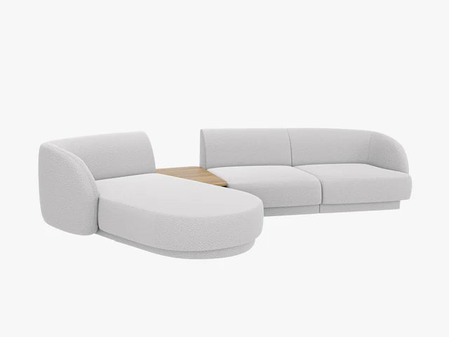 Miley modulsofa med sjeselong og integrert bord
