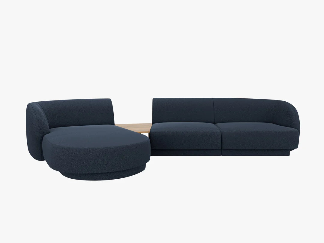 Miley modulsofa med sjeselong og integrert bord
