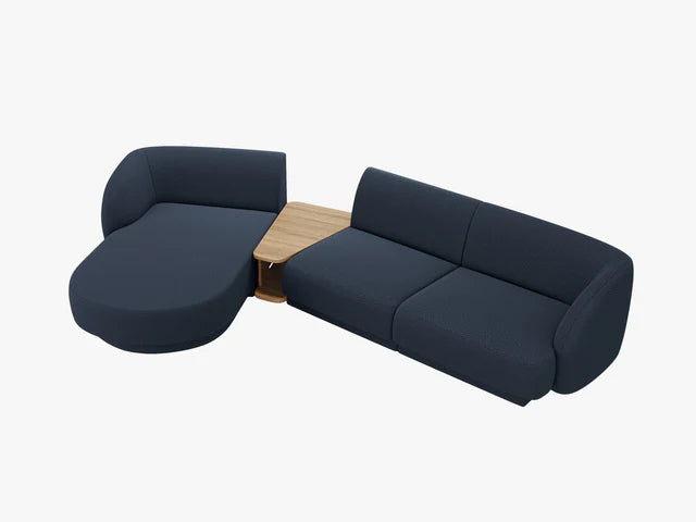 Miley modulsofa med sjeselong og integrert bord