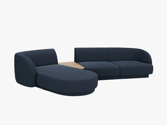 Miley modulsofa med sjeselong og integrert bord