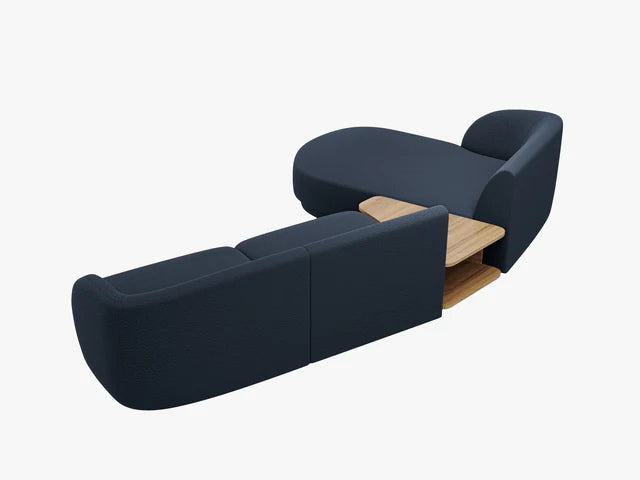 Miley modulsofa med sjeselong og integrert bord