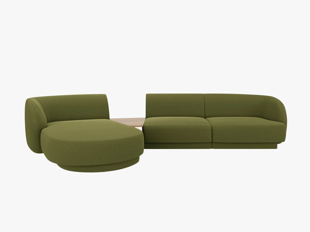 Miley modulsofa med sjeselong og integrert bord