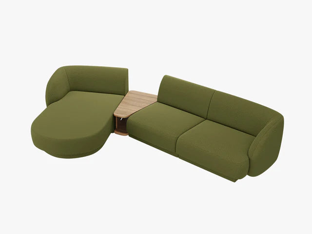 Miley modulsofa med sjeselong og integrert bord