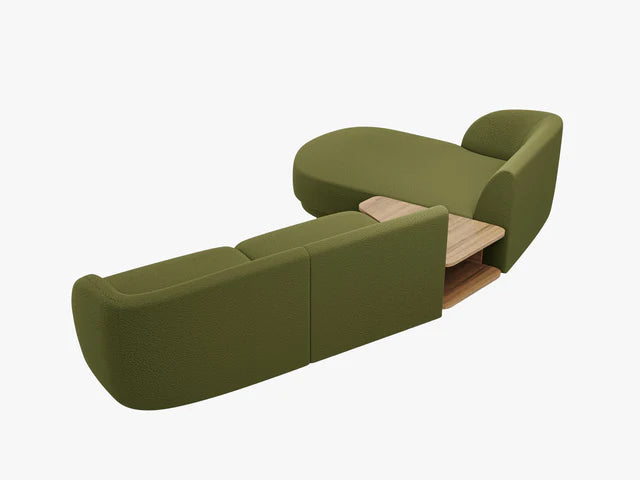 Miley modulsofa med sjeselong og integrert bord