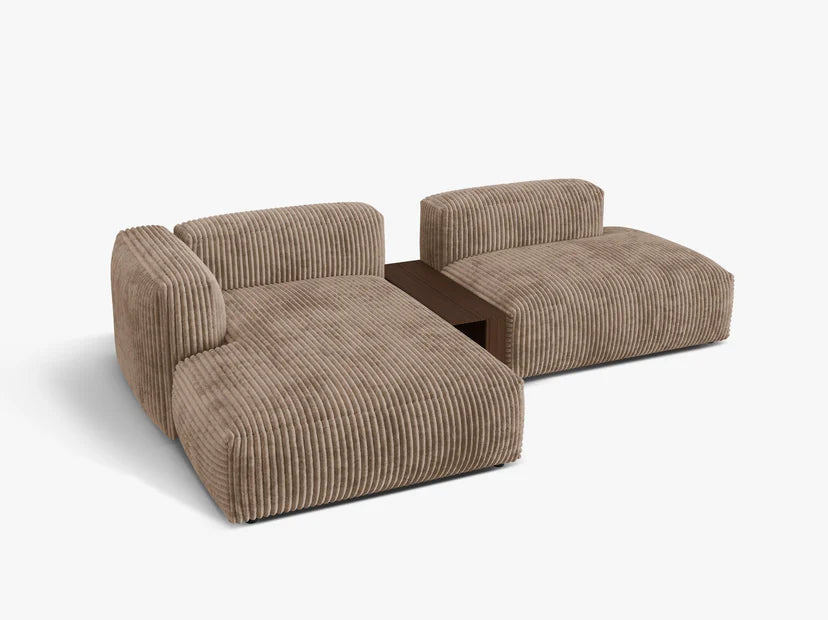 Martina modulsofa med sjeselong og integrert bord