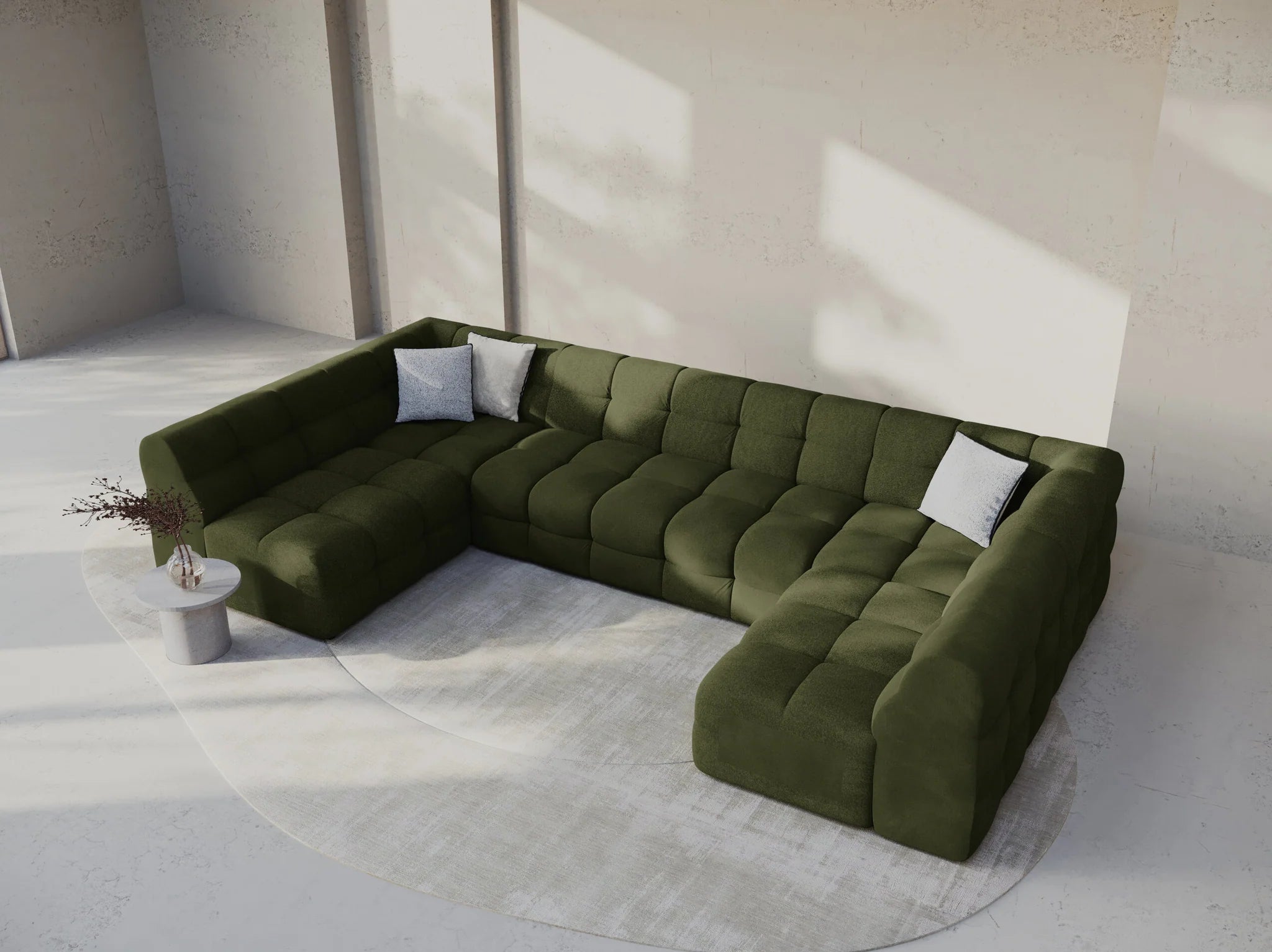 Kendal U-sofa i fløyel