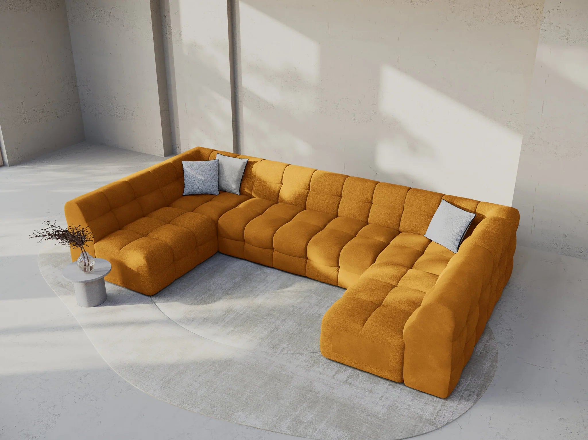 Kendal U-sofa i fløyel