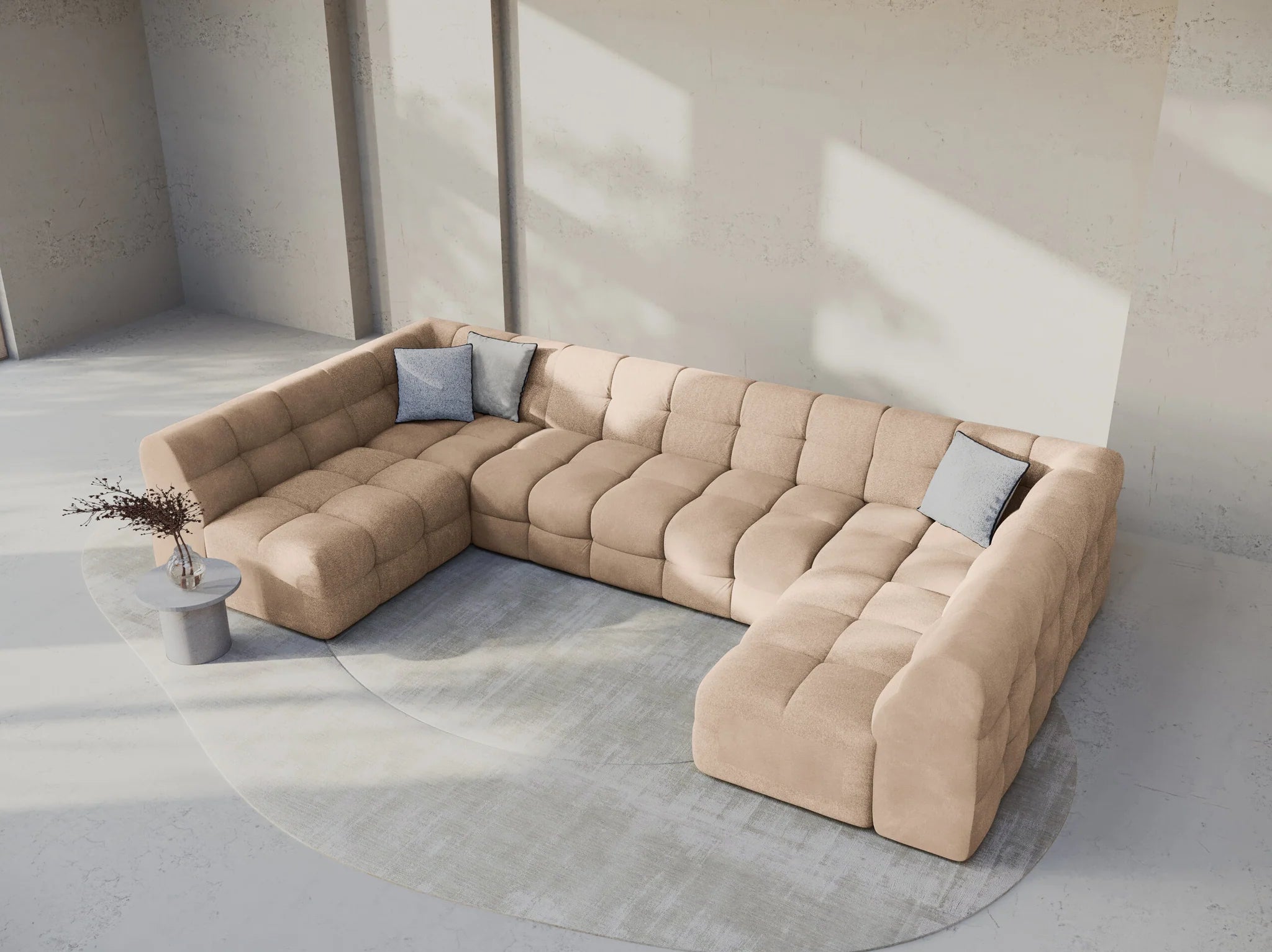Kendal U-sofa i fløyel