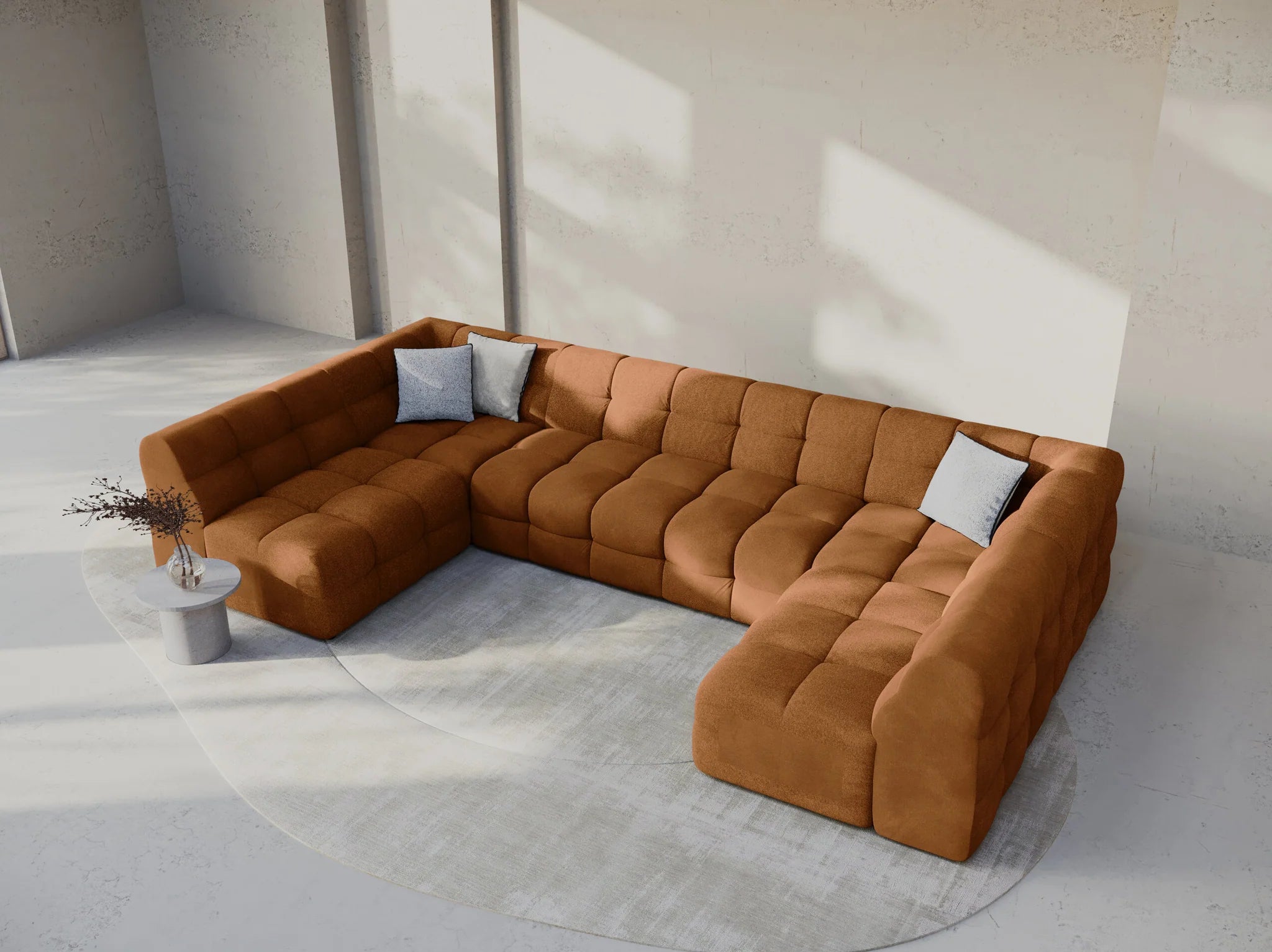 Kendal U-sofa i fløyel