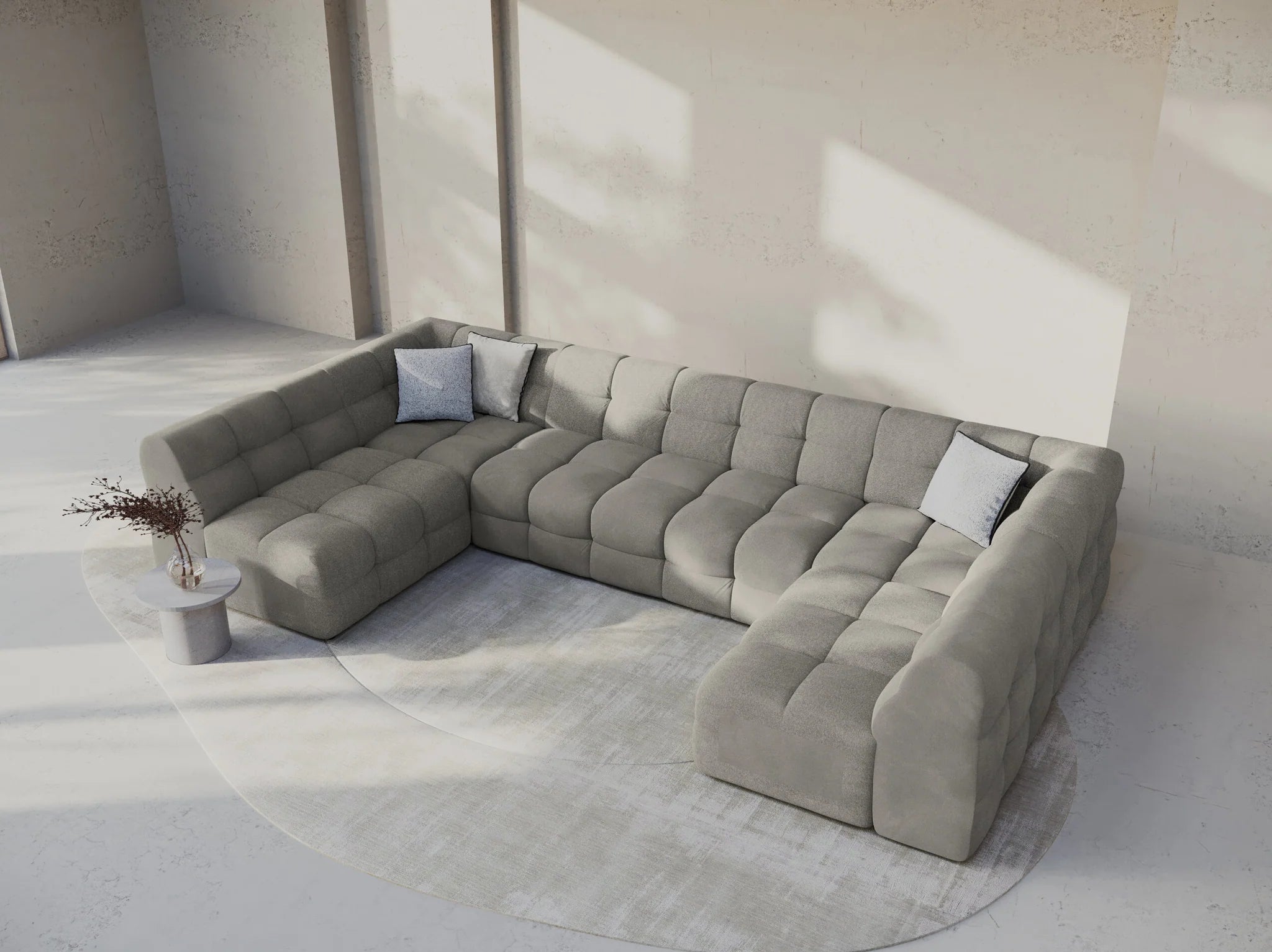 Kendal U-sofa i fløyel