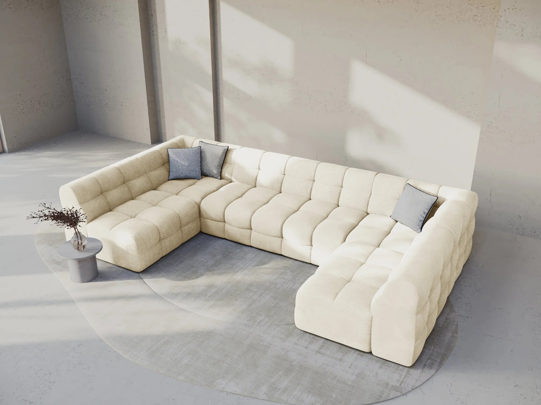 Kendal U-sofa i fløyel