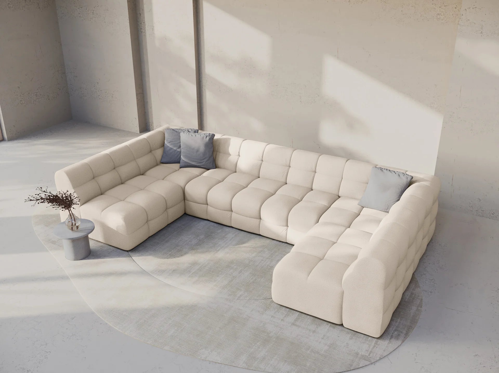 Kendal U-sofa i Strukturert stoff